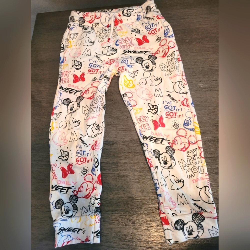 Zara Girls Mickey Mouse Sweatpants sz 9